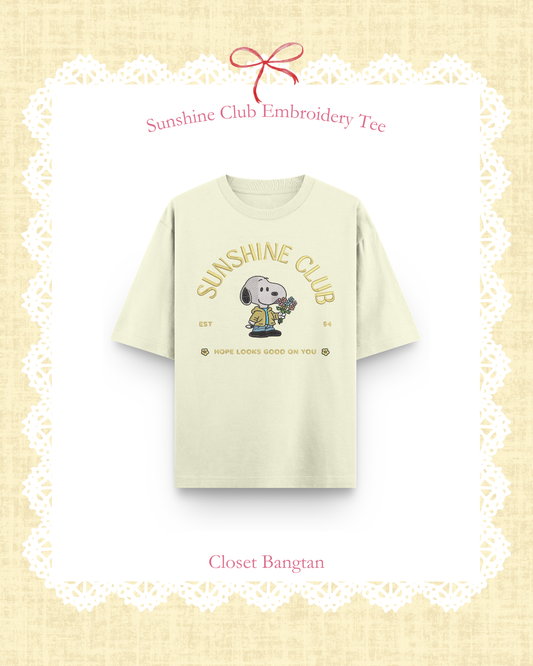 Sunshine Club Embroidery T-shirt